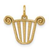 14K Polished Lyre Pendant