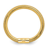 14k Polished Mesh Stretch Ring
