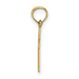 14K Polished Mini Cross w/ Heart Charm