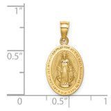 14K Polished Miraculous Medal Pendant
