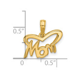 14K Polished Mom Pendant