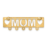 14k Polished Mom Pin
