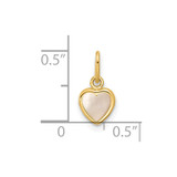 14K Polished Mother of Pearl Heart Pendant - YC-6CB83463-8602