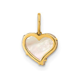14K Polished Mother of Pearl Heart Pendant - YC-971D8308-5680