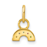 14K Polished Multi-color CZ Rainbow Charm