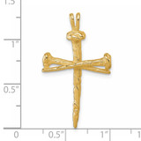 14K Polished Nail Cross Charm - D4-472A0AF1-1304