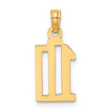 14k Polished Number 10 Pendant
