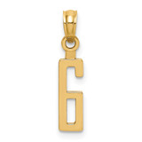 14k Polished Number 6 Pendant - NU-EEFB2FC1-3863