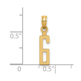 14k Polished Number 6 Pendant - NU-EEFB2FC1-3863