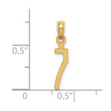 14k Polished Number 7 Pendant - NU-839CF6D5-3649