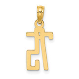 14k Polished Number 75 Pendant