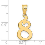 14k Polished Number 8 Pendant - AP-D6402732-8795