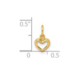 14K Polished Open Heart Pendant
