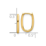 14K Polished Oval Hinged Hoop Earrings - TF-43A8788F-8933
