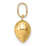 14k Polished Puffed Heart Charm