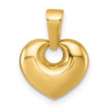 14K Polished Puffed Heart Pendant - YC-89BF85C5-2162