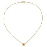 14k Polished Puffed Heart Pendant 16.5 inch Necklace - SF-33358A04-9229