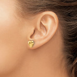 14K Polished Puffed Heart Post Earrings - TF-B5E5E41D-7503