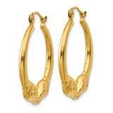 14k Polished Ram Hoop Earrings - S1-0DCB6DF9-3174
