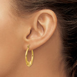 14k Polished Ram Hoop Earrings - S1-0DCB6DF9-3174