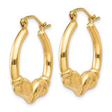 14k Polished Ram Hoop Earrings - T8-CC449F6D-3744
