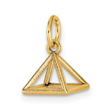 14K Polished Rectangular Pyramid Shape Pendant