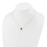 14K Polished Red and Black Enameled Ladybug 17 inch Necklace Plus 1 inch Extender - XC-24B27F93-6813