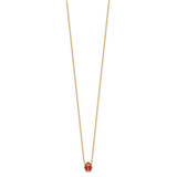 14k Polished Red and Black Enameled Ladybug 17 inch Necklace Plus 1 inch Extender - XC-F19B47A4-1781
