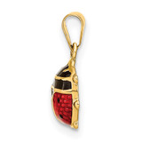 14K Polished Red/Black Enamel Ladybug Pendant - XC-0DB3BAC7-6834
