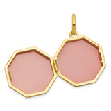 14k Polished Reversible 18mm Octagon Shaped Locket