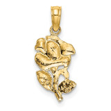 14K Polished Rose Charm