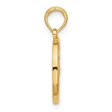 14K Polished Round Libra Pendant