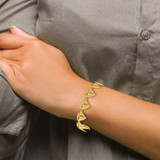 14k Polished Sailboat 7.25 inch Bracelet