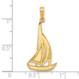 14K Polished Sailboat Charm - D5-56877762-9459