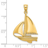 14K Polished Sailboat Charm - K7-BDDB0FF7-4477