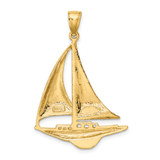 14K Polished Sailboat Charm - K7-F3018CF6-5462
