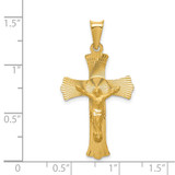 14k Polished Satin and D/C Crucifix Pendant - K5-C8D4C448-8201