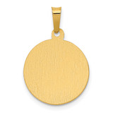 14K Polished Satin Hollow Divino Nino Round Medal Pendant - XR-229D8BEB-8048