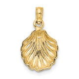 14K Polished Scallop Shell Charm - K7-5C81AA68-5070