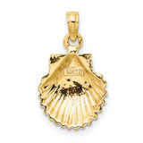 14K Polished Scallop Shell Charm - K8-1C7D5670-6783