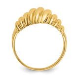 14k Polished Scalloped Dome Ring - CH-76239B4B-1647