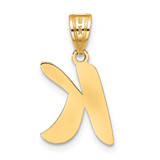 14k Polished Script Letter K Initial Pendant