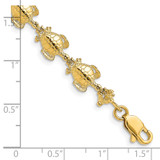 14k Polished Sea Turtle 7.25 inch Bracelet - FB-F2DF3C9F-6900