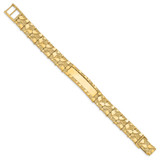 14k Polished Solid 12.0mm Nugget 36x12mm Plate 8 inch ID Bracelet