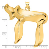 14k Polished Solid Chai Symbol Pendant - XR-1F19680C-6798