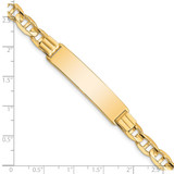 14k Polished Solid Chain/Solid Plate Anchor Link 37x10mm Plate 8 inch ID Bracelet - CG-71D9B2D2-7255