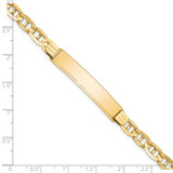 14k Polished Solid Chain/Solid Plate Anchor Link 38x7.8mm Plate 7 inch ID Bracelet