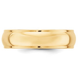 10k Yellow Gold 6mm Half Round with Edge Wedding Band Size 8