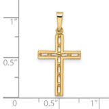 14k Polished Solid Cross Pendant - XR-EE9E8DD3-5138