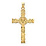 14k Polished Solid Fancy Design Cross Pendant - XR-8F6495A4-7072